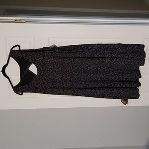 Casual 3x black with small white dots dress.